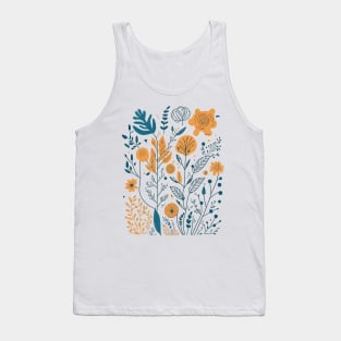 Bohemian Style Floral Shapes Tank Top